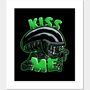 Kiss Me - Green Posters and Art